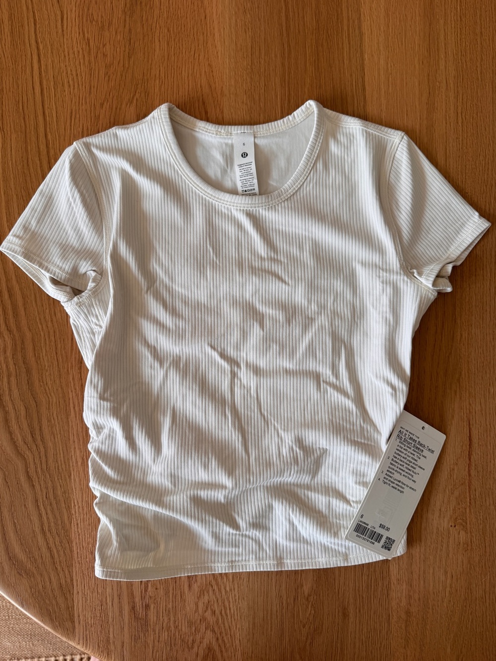 Lululemon back twist rib cropped top